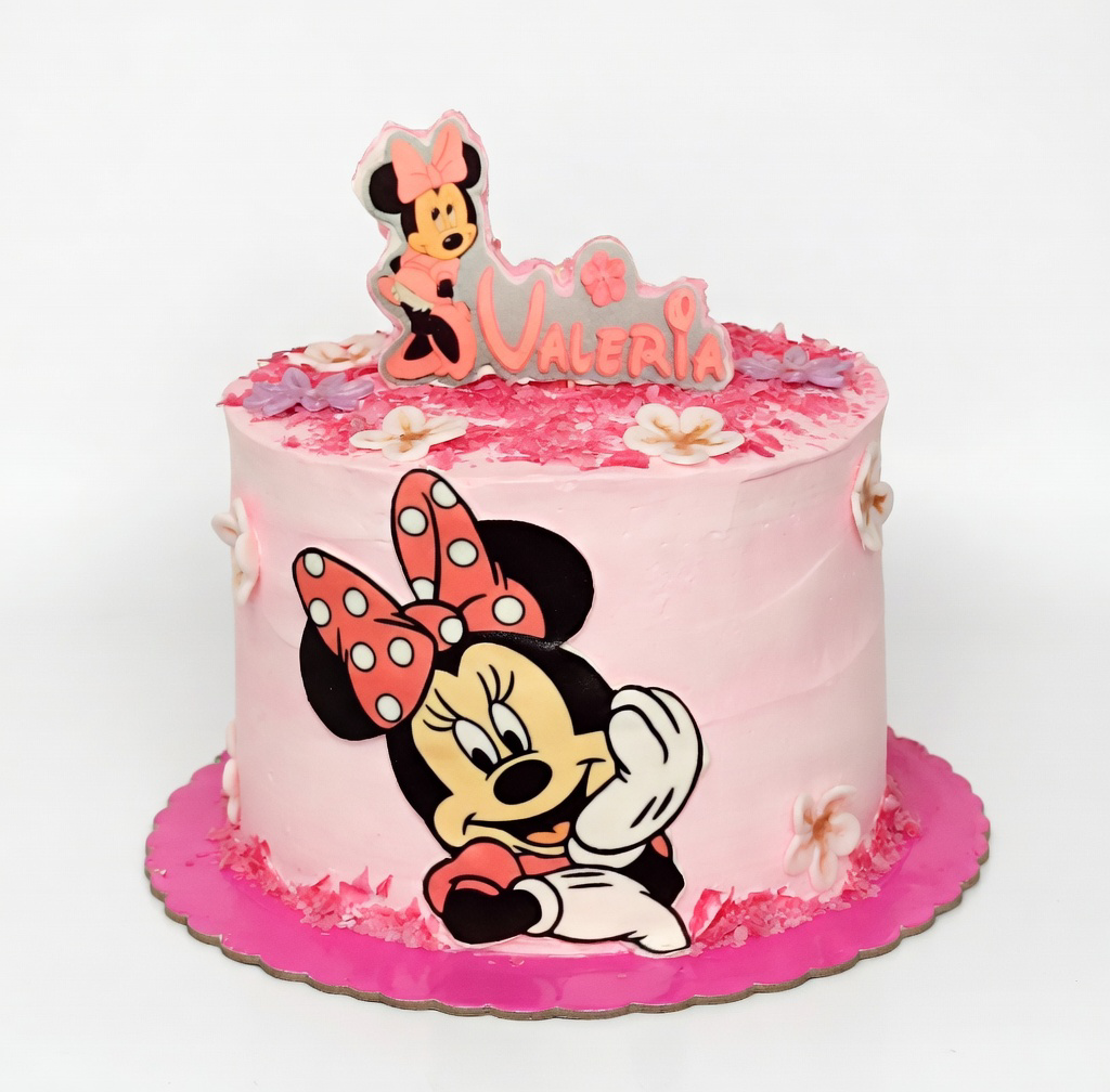 Tarta Minnie Rosa personalizada Valencia
