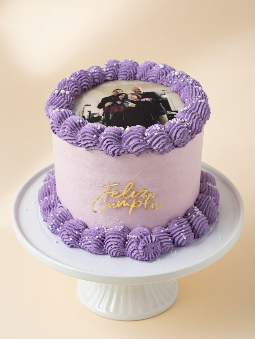 Tarta personalizada con foto en oblea Valencia