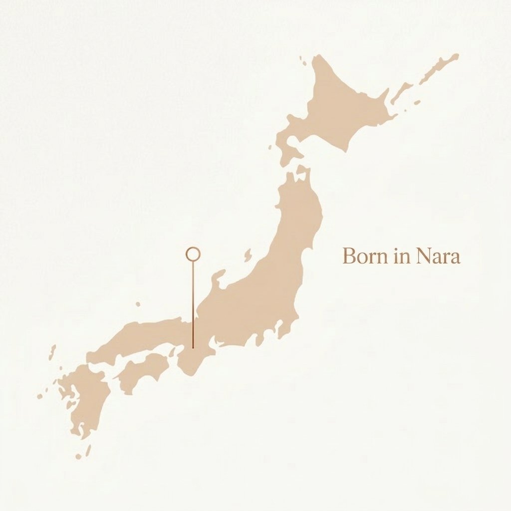 Born in Nara, Japan Map