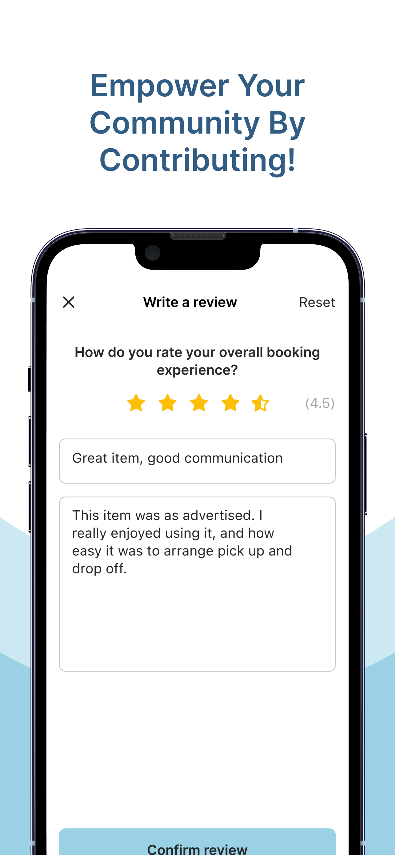 Rease app – reviews flow