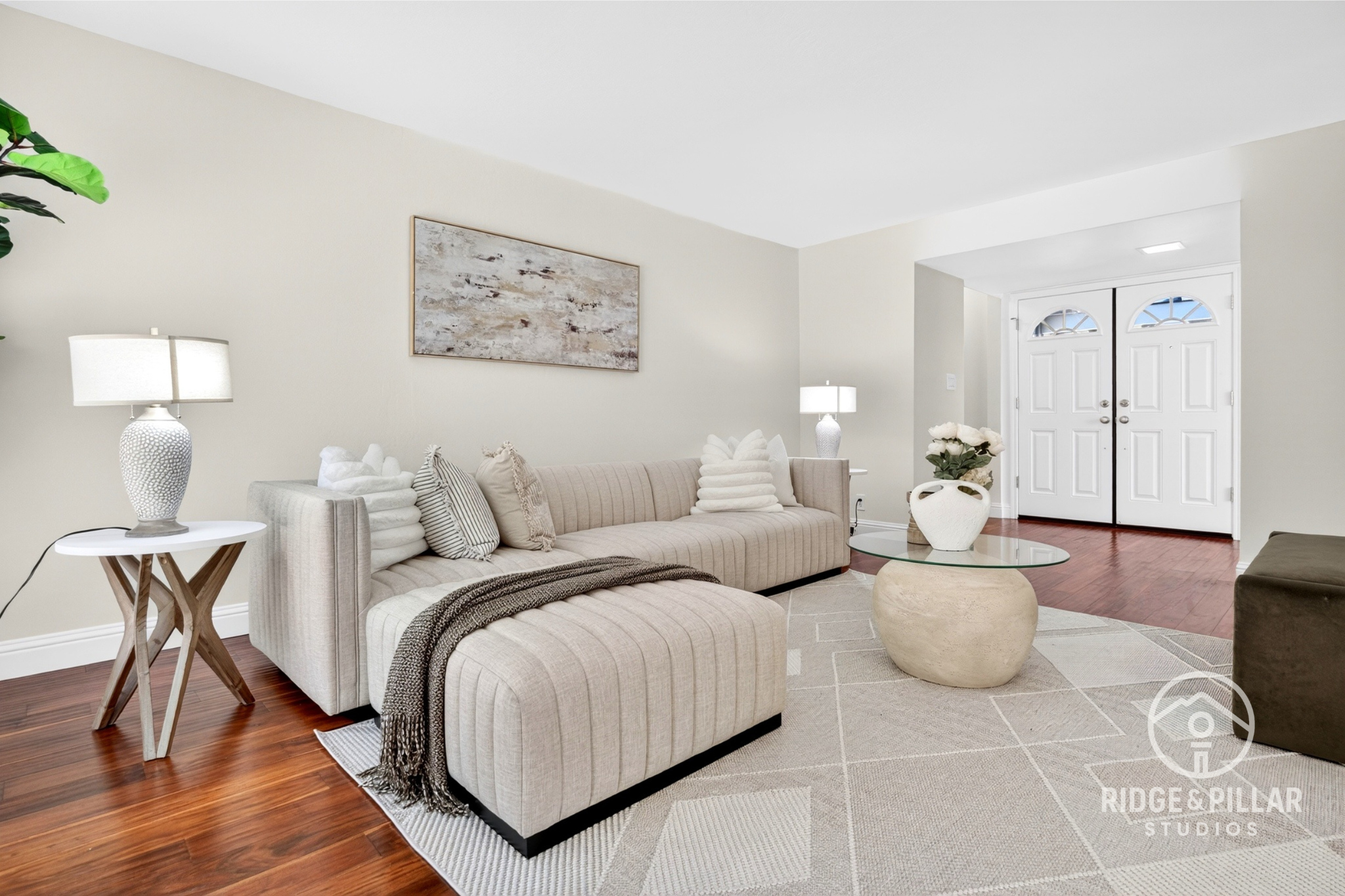 Pleasanton real estate photography living room by Ridge and Pillar Studios
