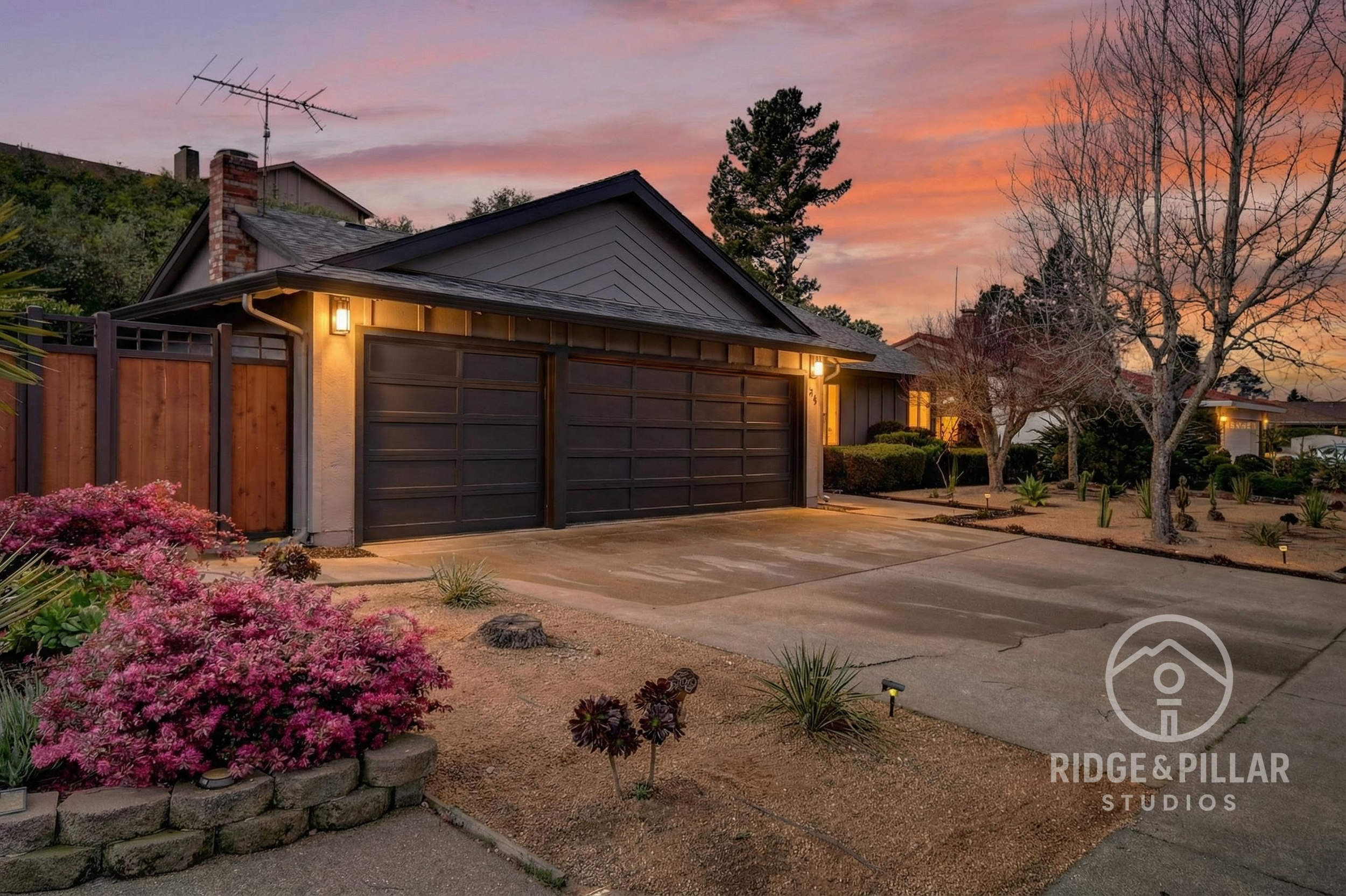 Pleasanton twilight real estate photography by Ridge and Pillar Studios