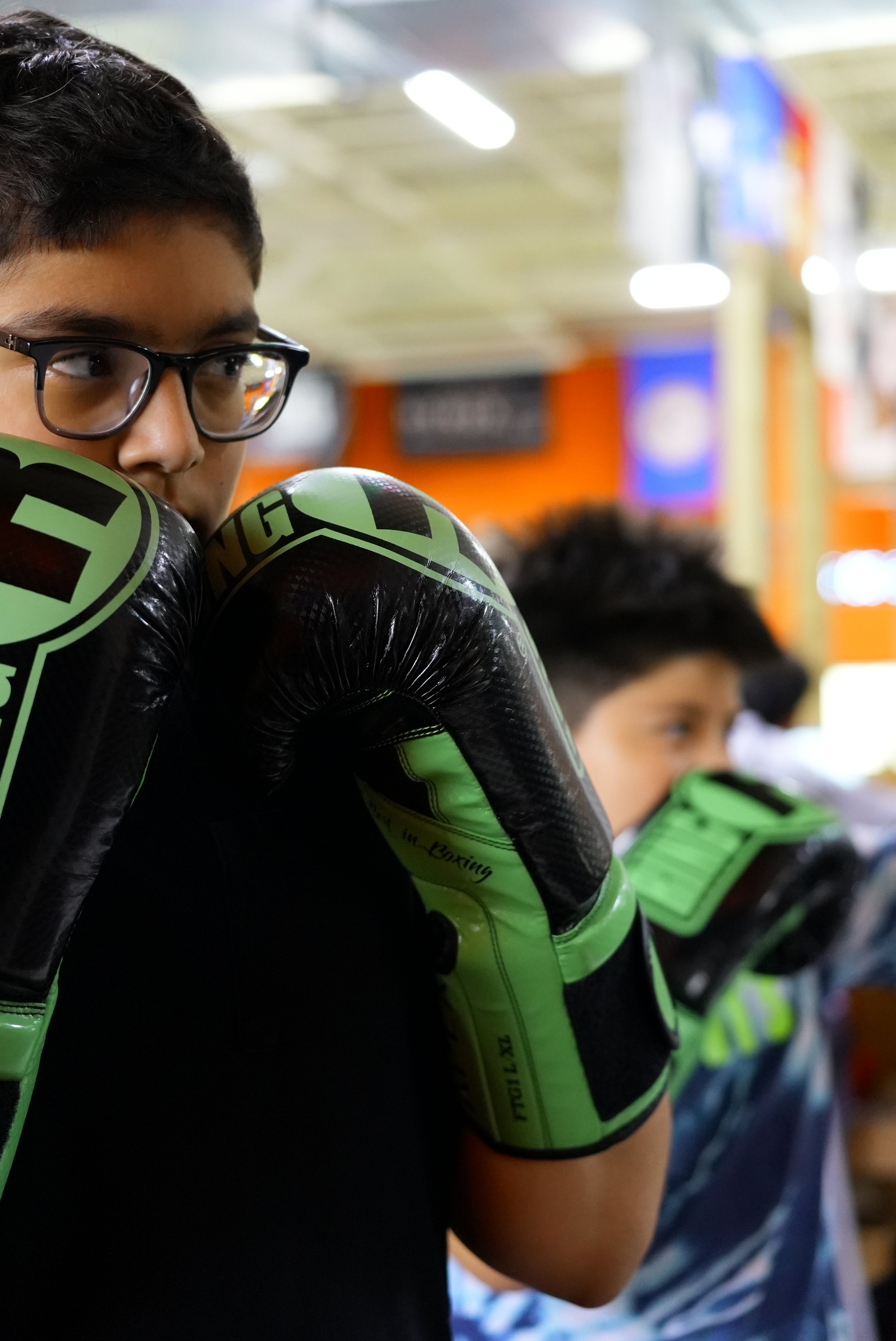 Youth boxing training