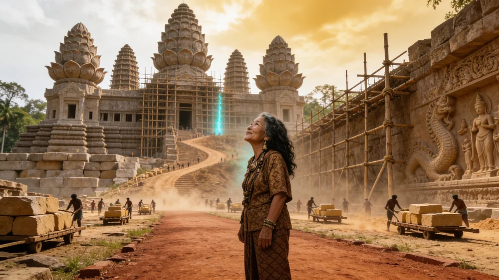 The unfinished temple at Angkor, its heart waking
