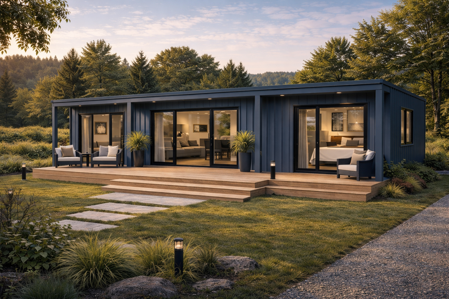 Casa contenedor compacta