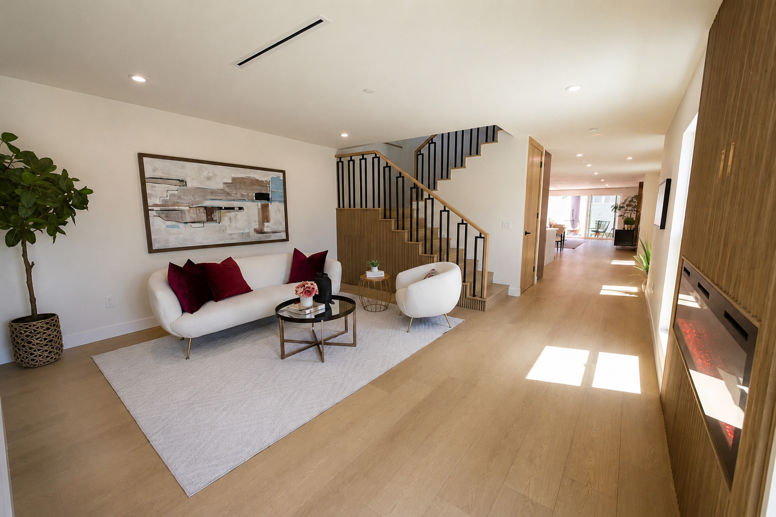 Living room remodel Porter Ranch CA