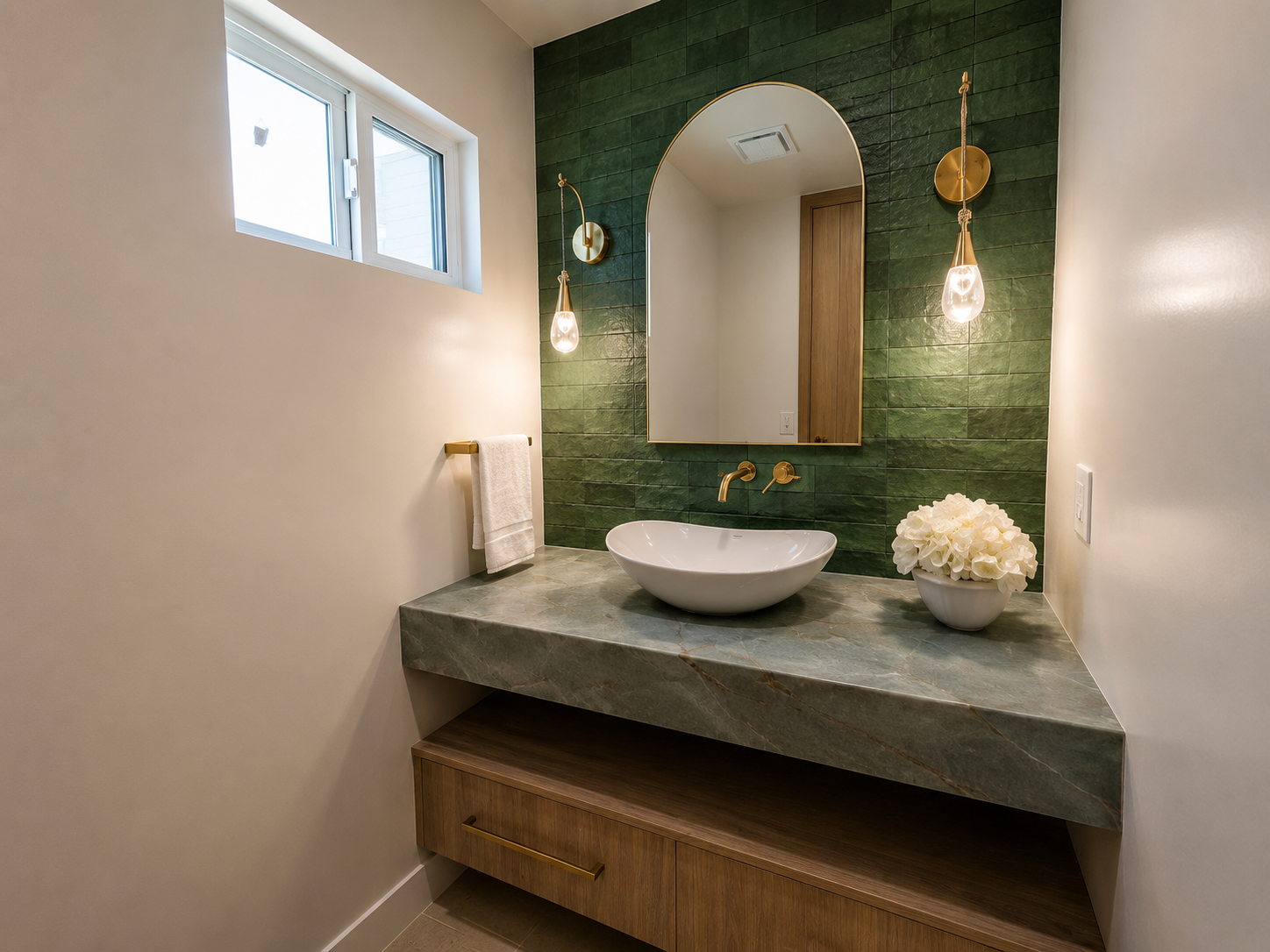 Powder room remodel Calabasas