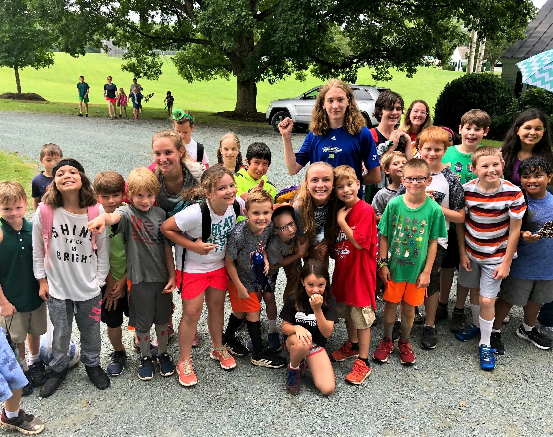 Students and teachers at Oakland School