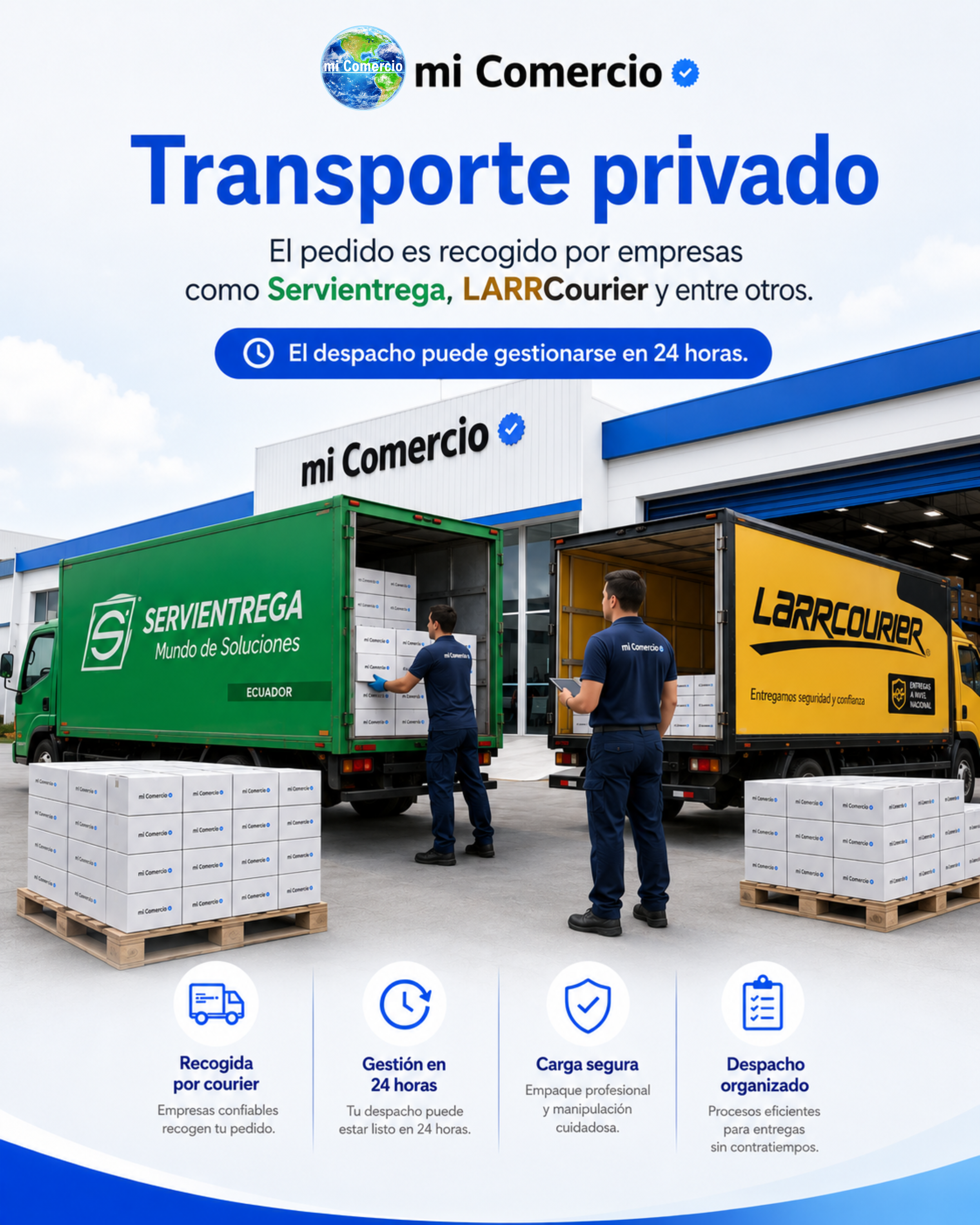 Transporte privado del pedido