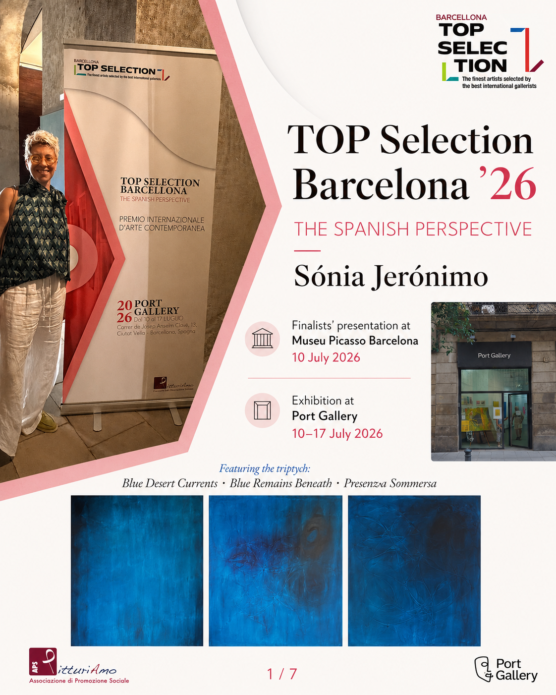 TOP Selection Barcelona 2026 — Sonia Jeronimo, Museu Picasso presentation, Port Gallery and selected triptych