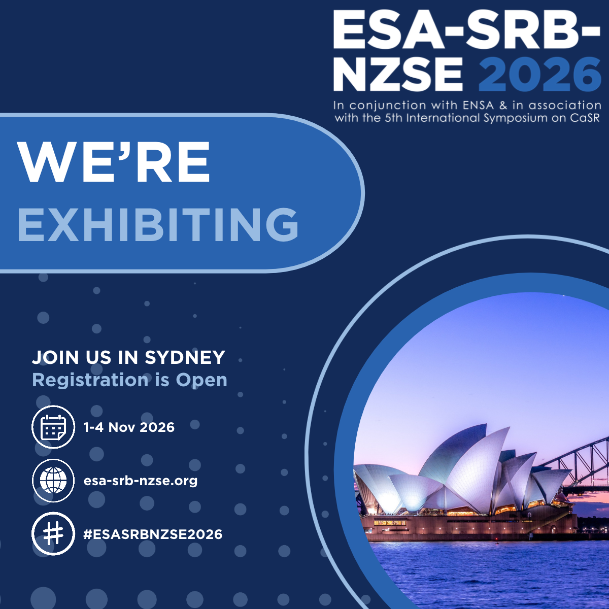 We're Exhibiting graphic