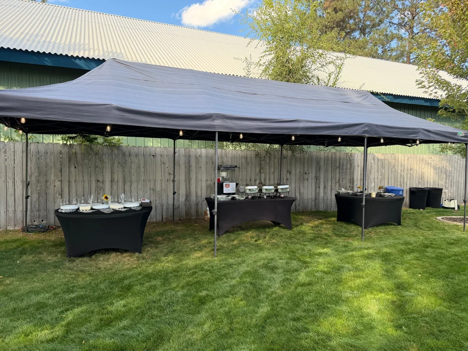 Hyona Don outdoor catering setup