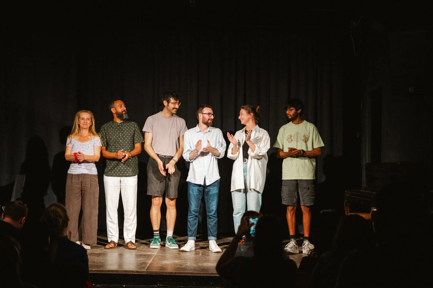 Six-person ensemble at the curtain call, Extravaganza 2