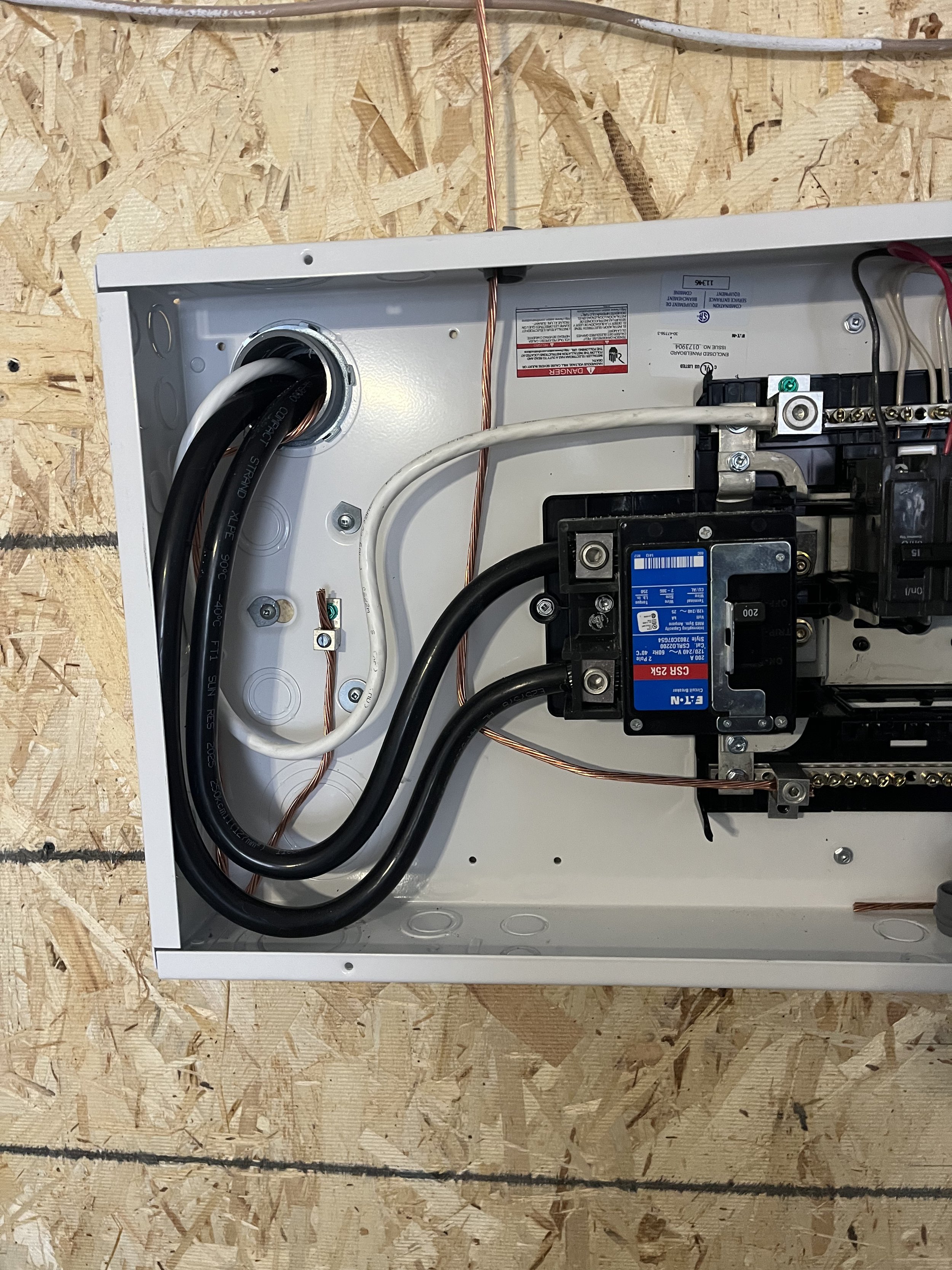 Knob and tube runs in Little Italy basement ceiling