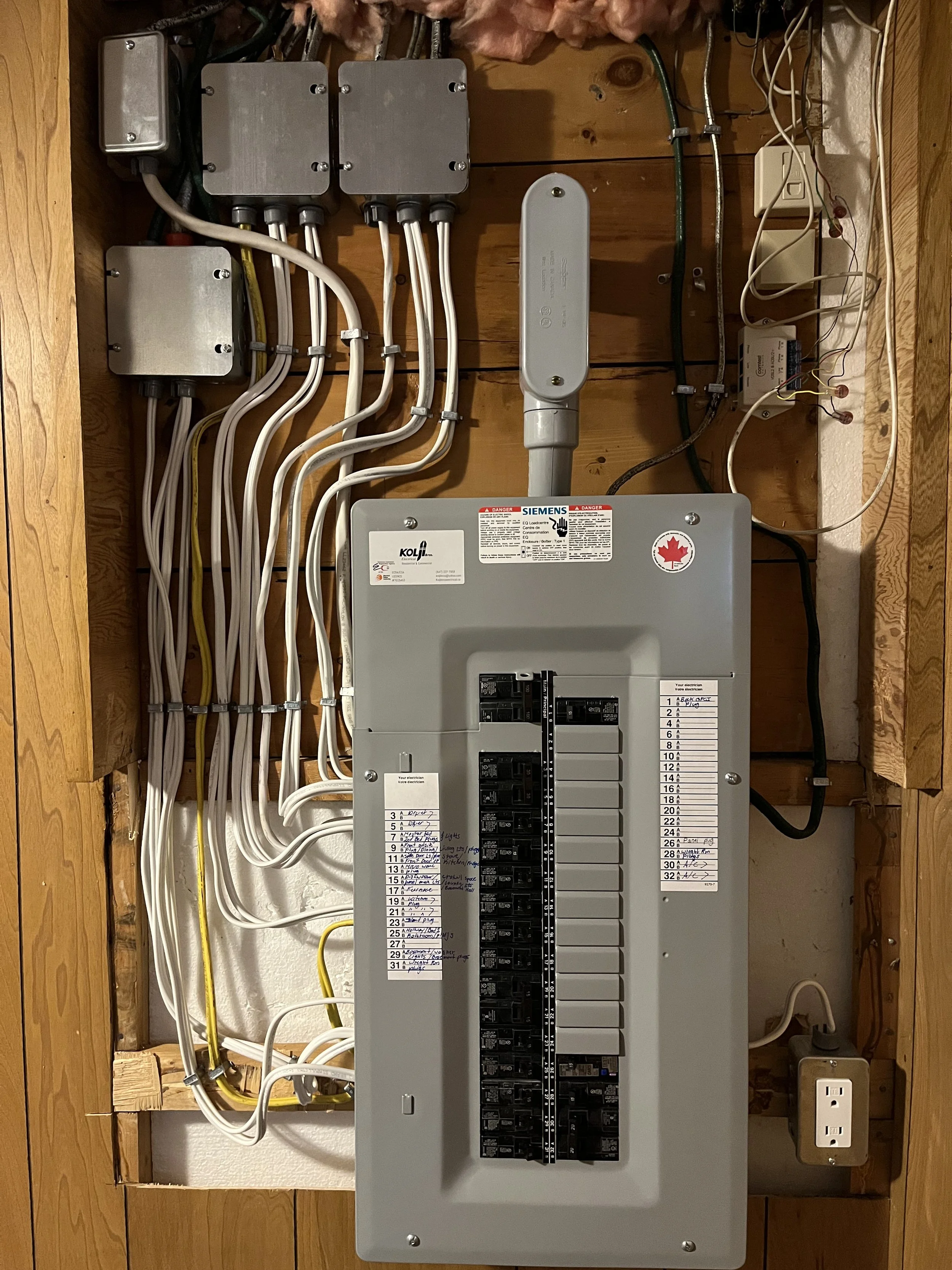 Licensed electrician Georgetown working on electrical panel