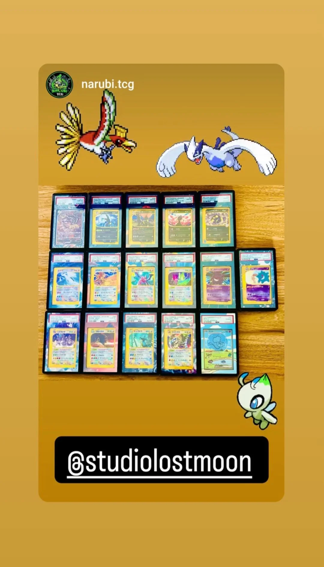 Raw card frame displaying a One Piece card on a collector shelf