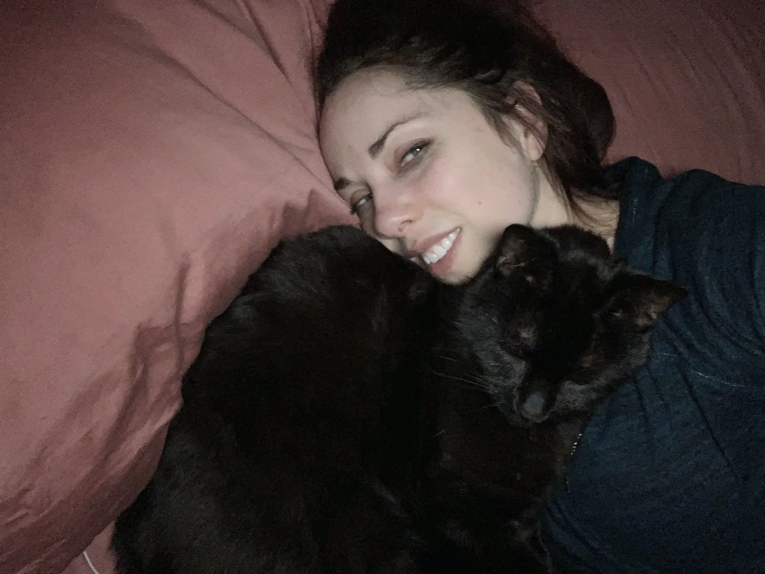 Bhuja sleeping on me after deployment