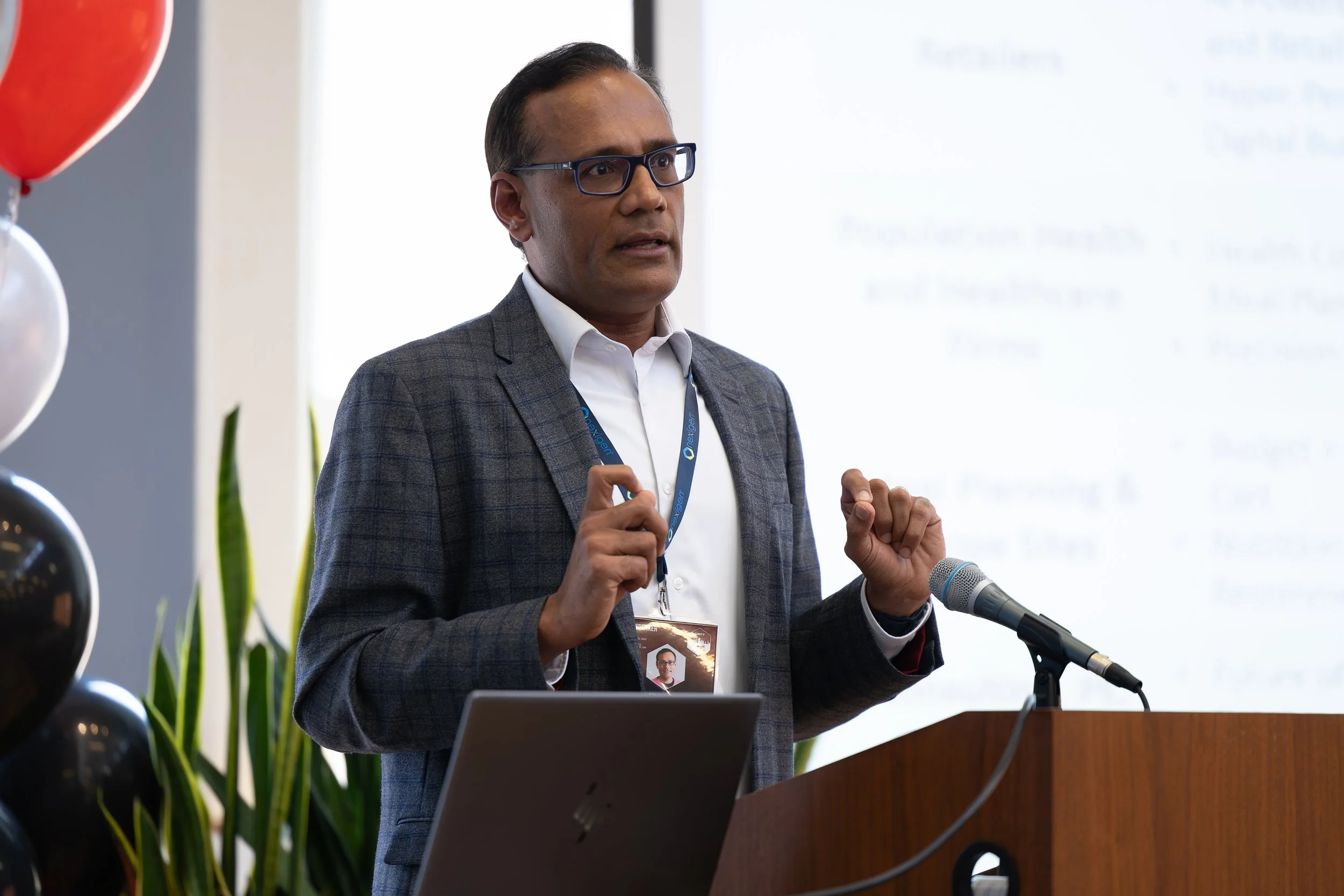 Speaker on stage at Cincinnati AI Week