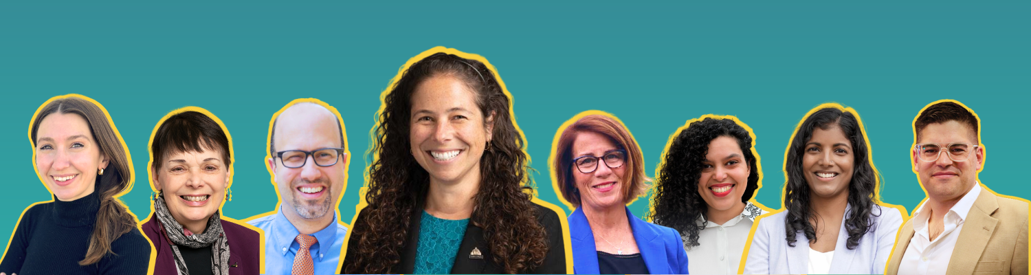 Rebecca Noecker with the Saint Paul and Minnesota elected leaders who have endorsed her