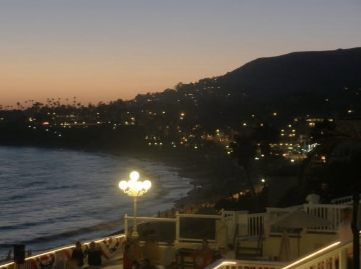A sunset over Laguna Beach photographed during Jessica's early years in Orange County