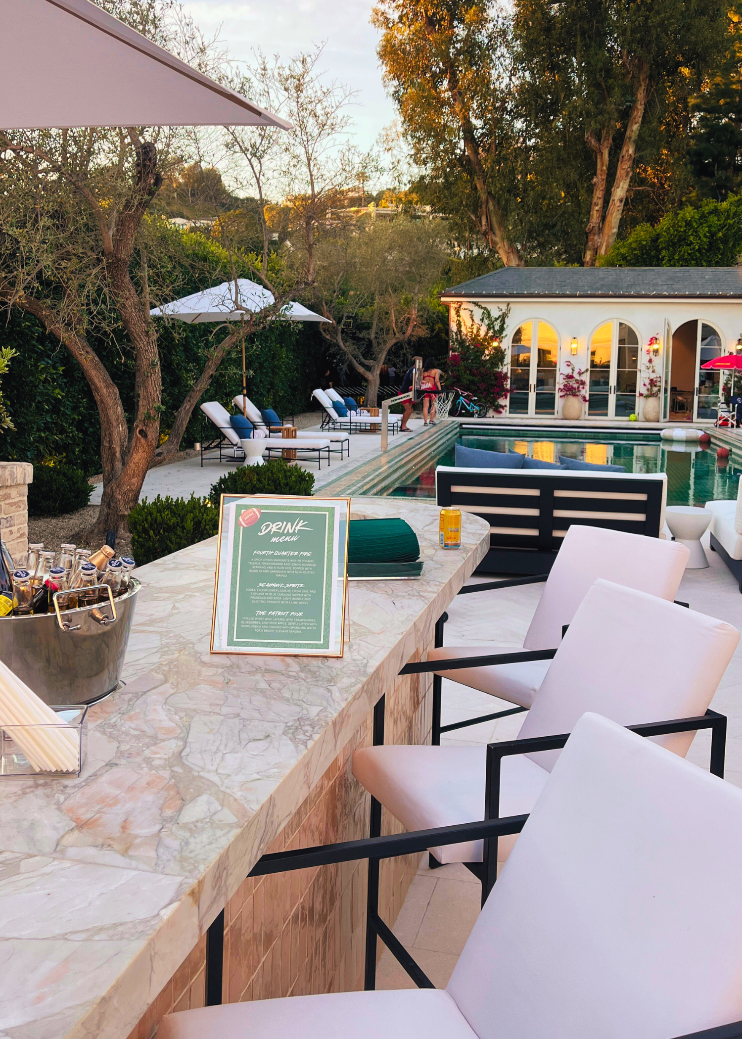 Poolside Bar Setup