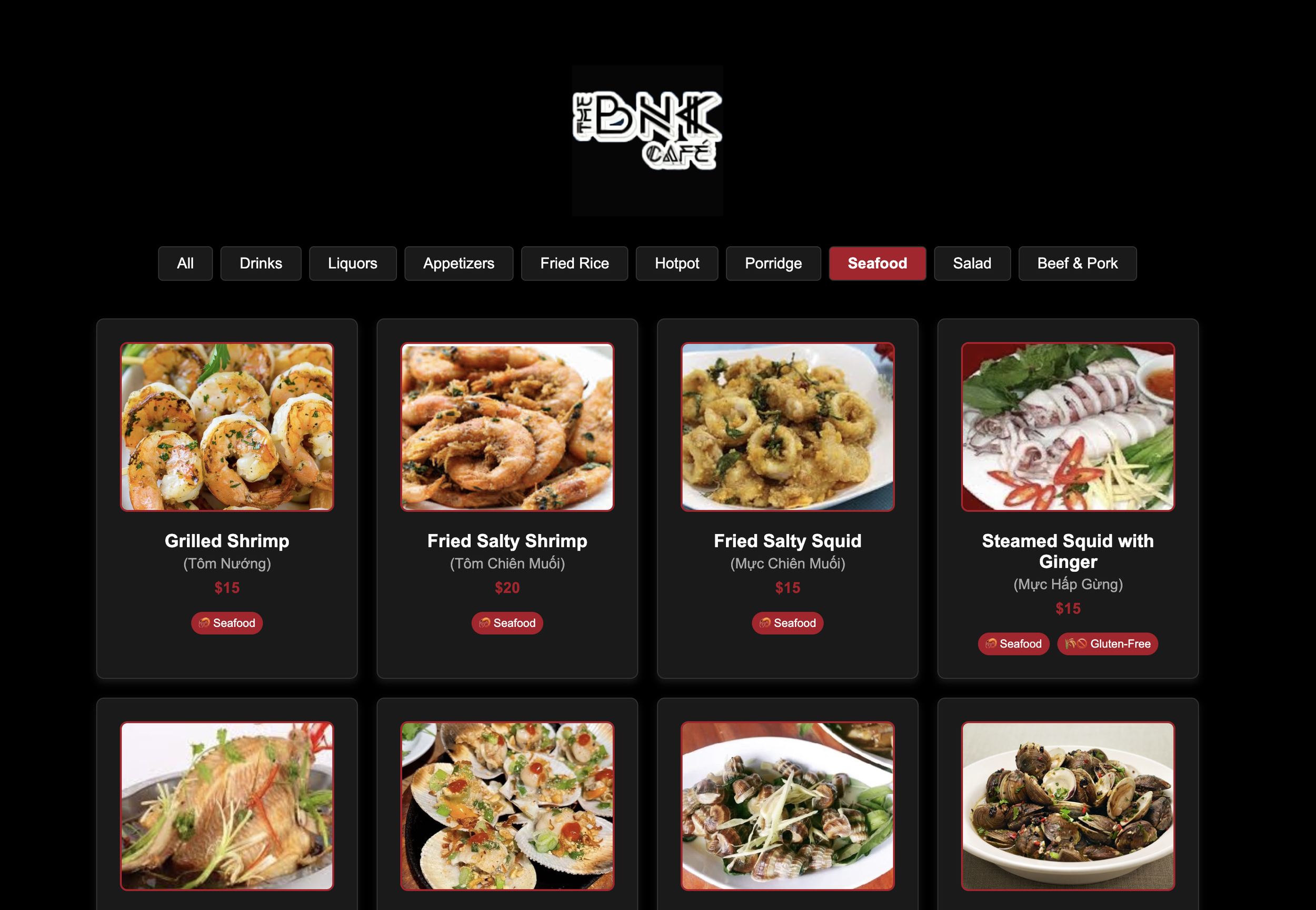 React rebuild of the BNK menu