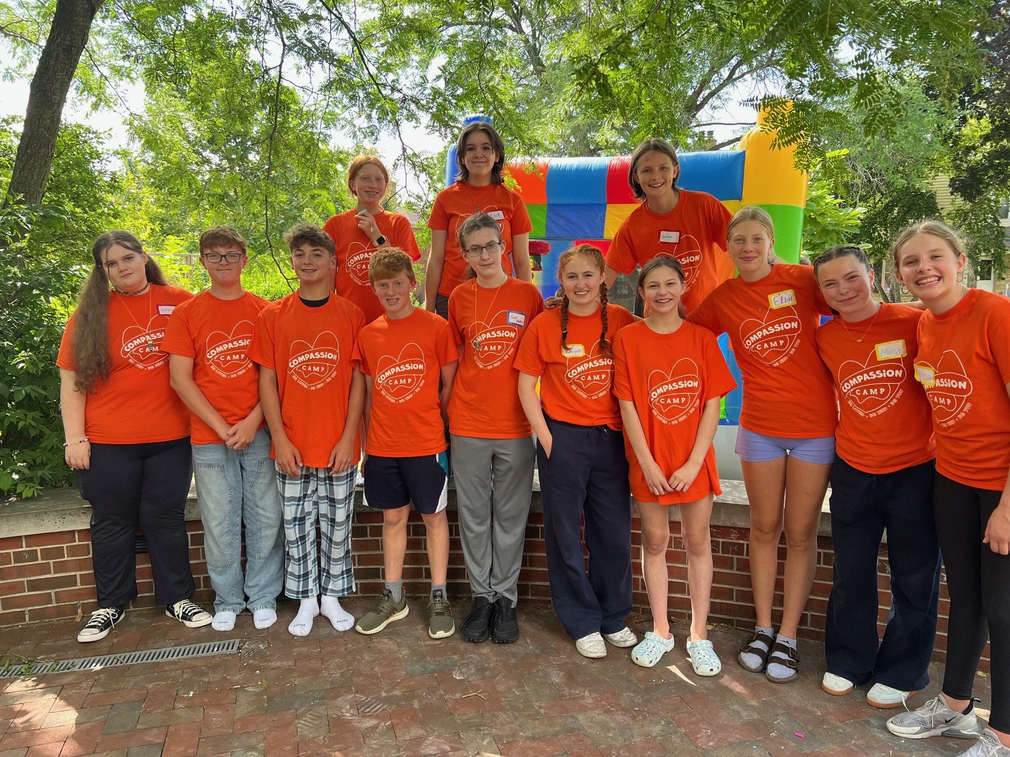 The Ambassadors youth leaders in their matching shirts