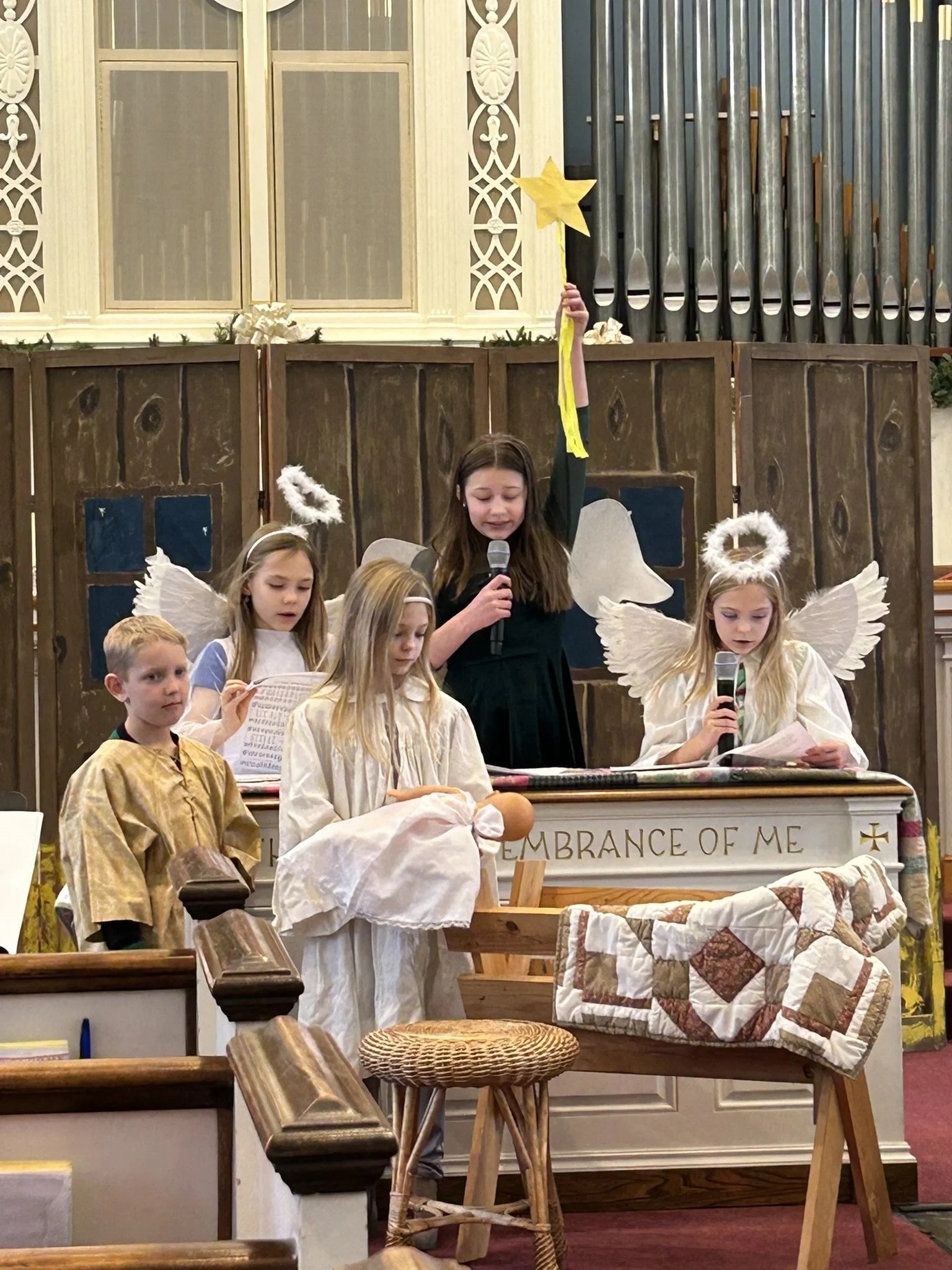 Children in the Christmas pageant