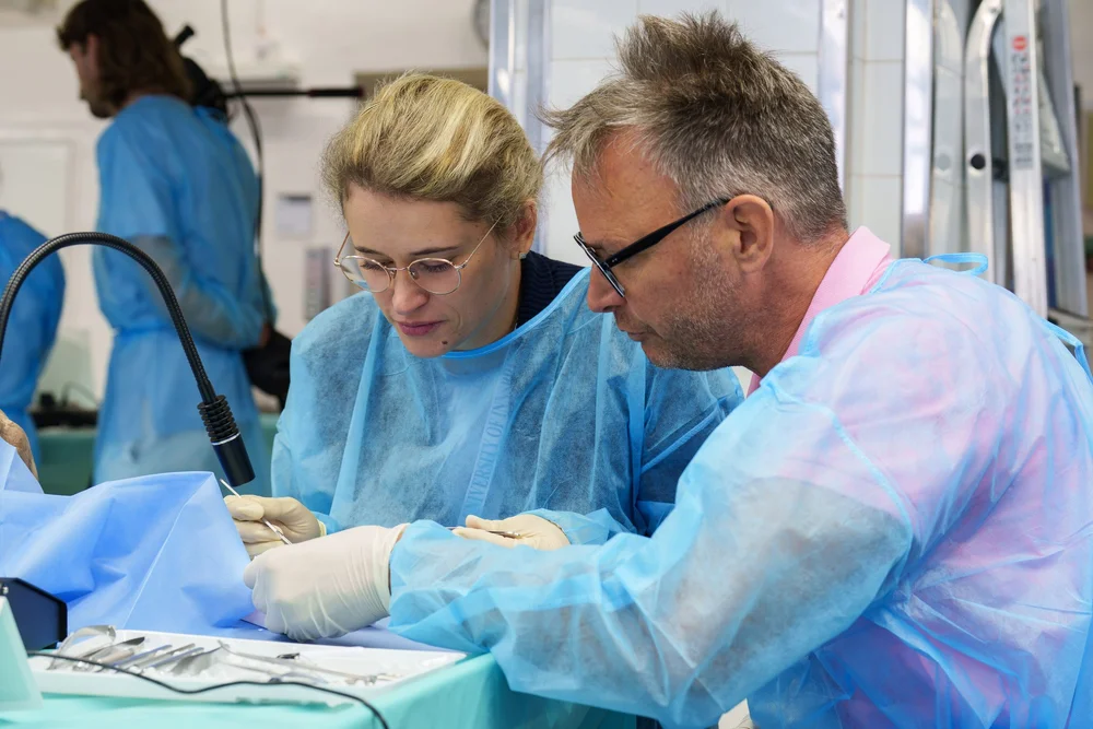 Two surgeons working together at one station at LidSUMMIT Tirol 2026