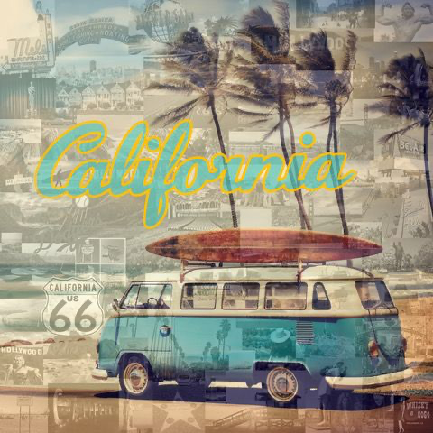 VW Bus - California by Anja Whitemyer