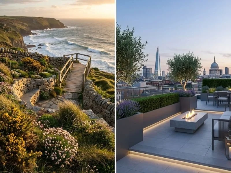 Comparison of remote garden designs for different UK regions.