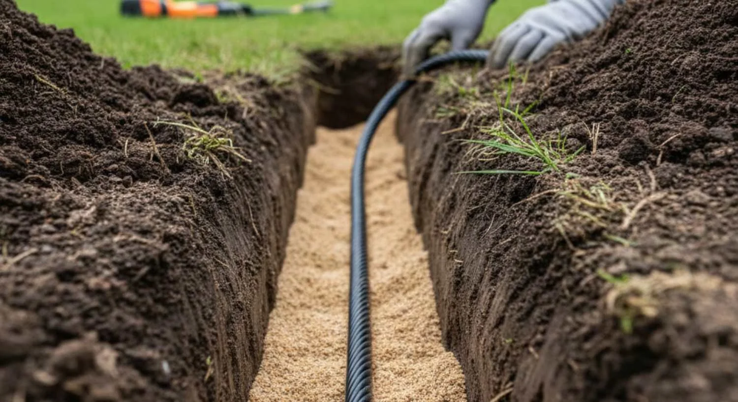 Technical SWA garden lighting installation UK