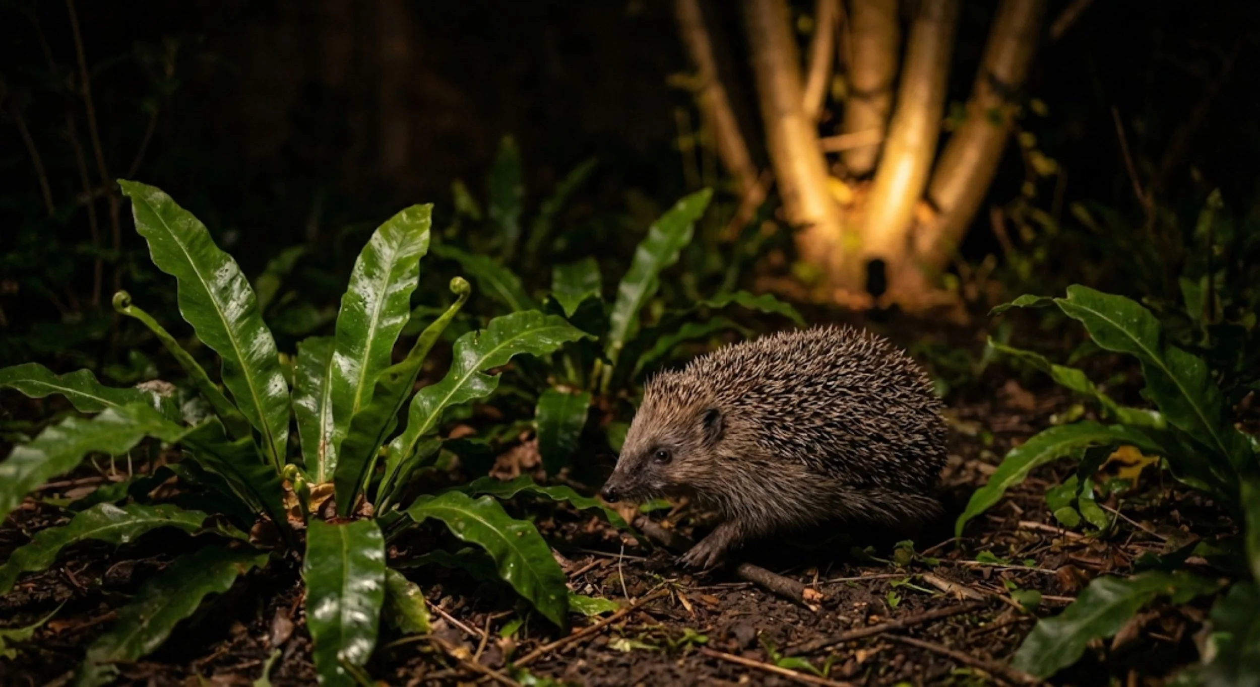 Hedgehog in garden dark zone - Ecological Garden Design UK