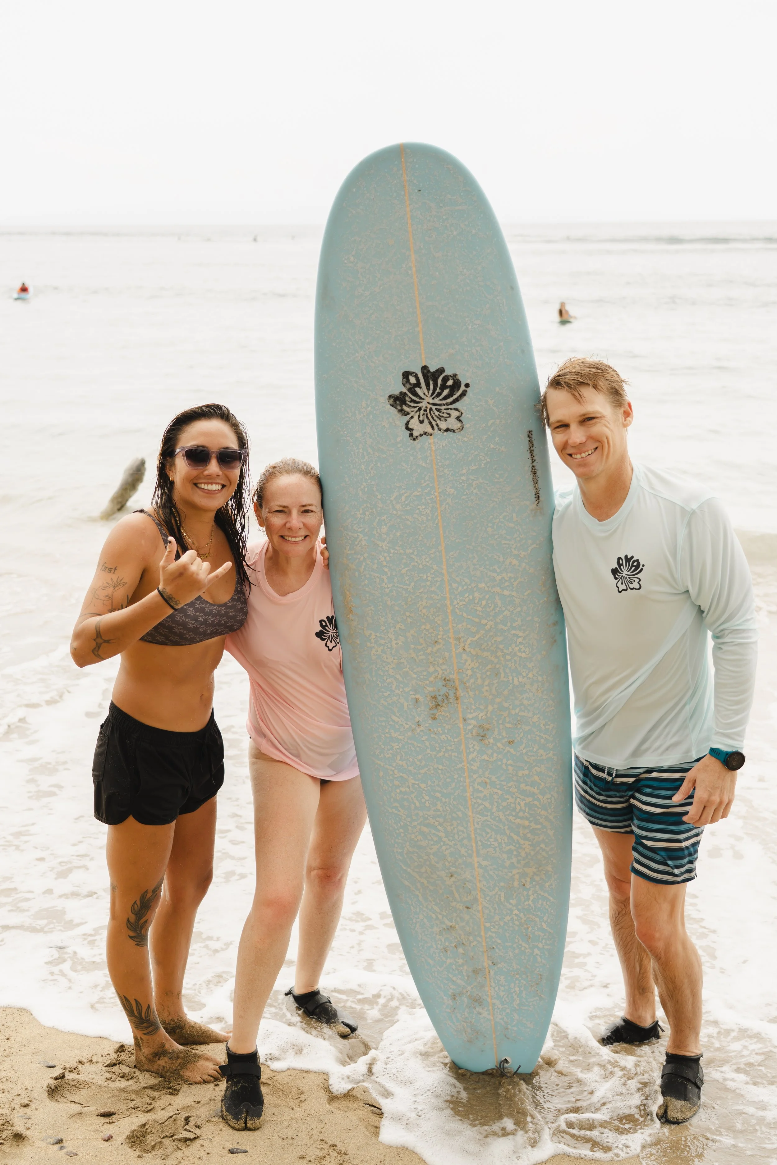 Family surf lesson on Maui with Makai Surf Club