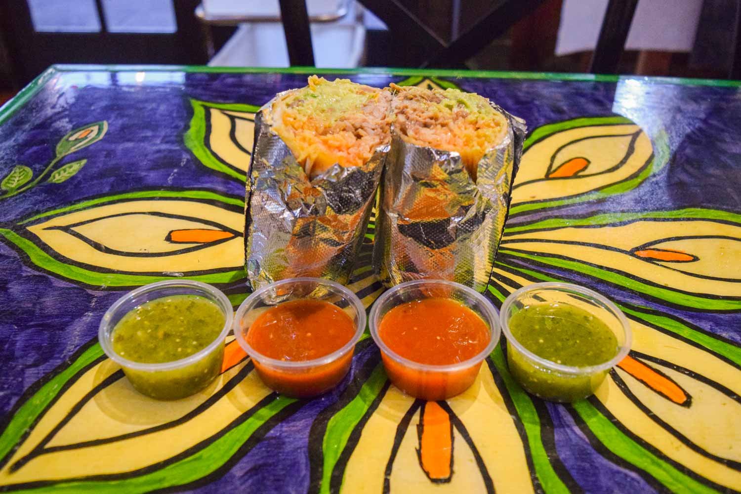 Carnitas Super Burrito Cross Section