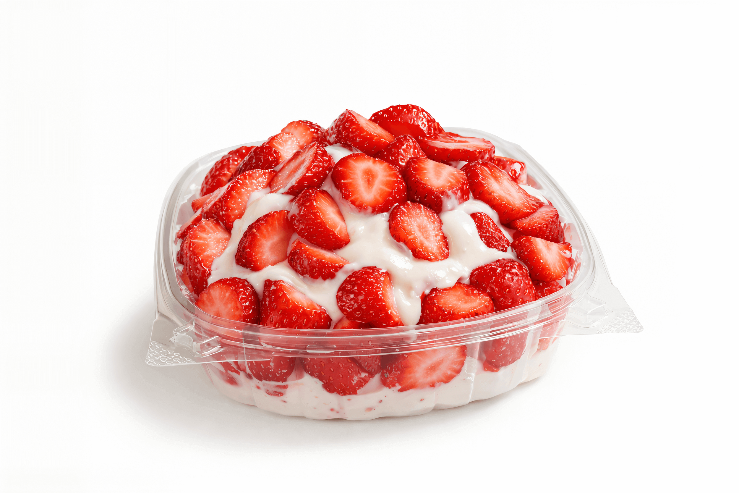 Fresas con crema dessert with strawberries and cream