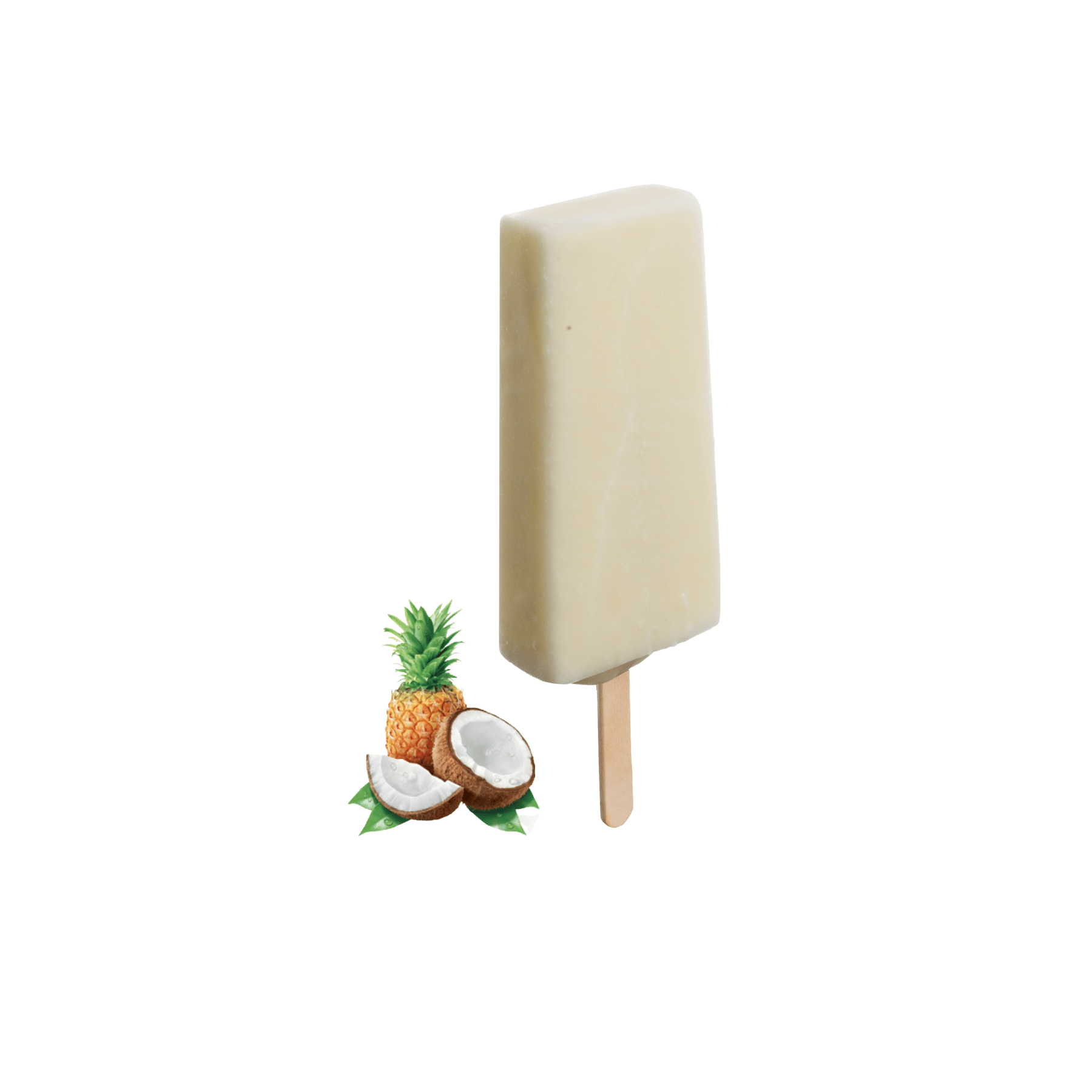 Paleta de leche sabor piña colada