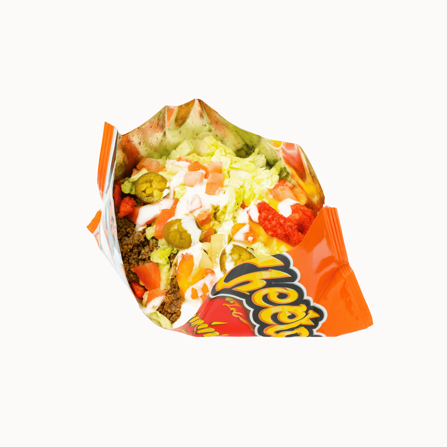 Cheetos Walking Taco with toppings