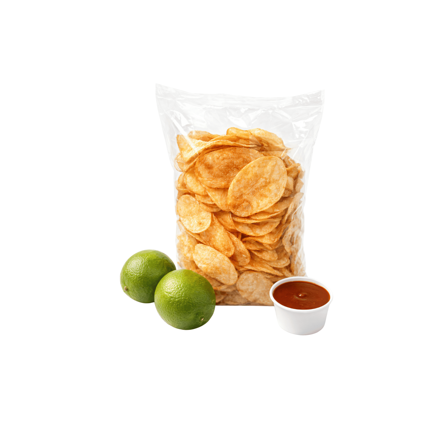 Papitas with limón and salsa