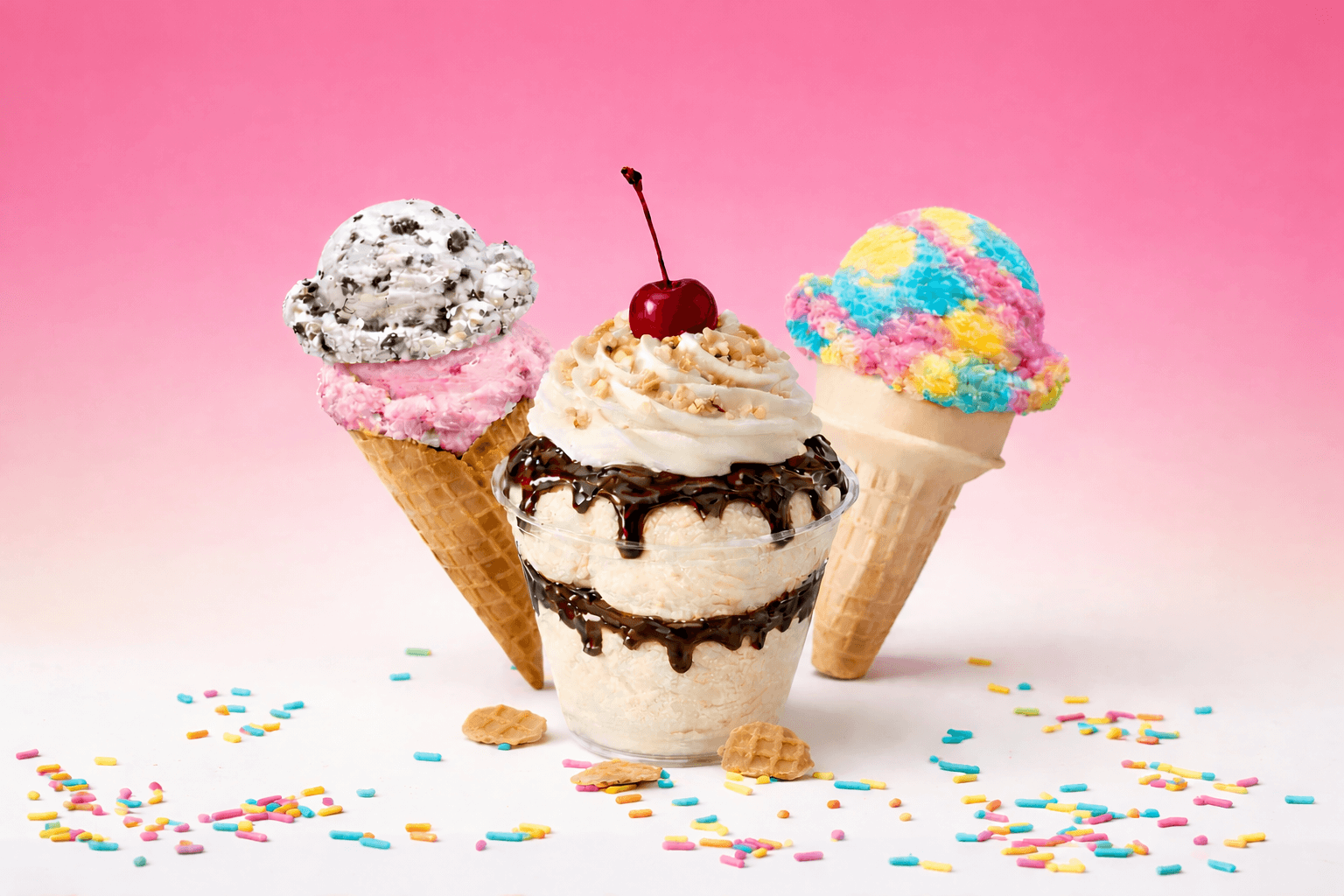 Handcrafted ice cream from La Rosita Ice Cream Shop in South Bend, Indiana
