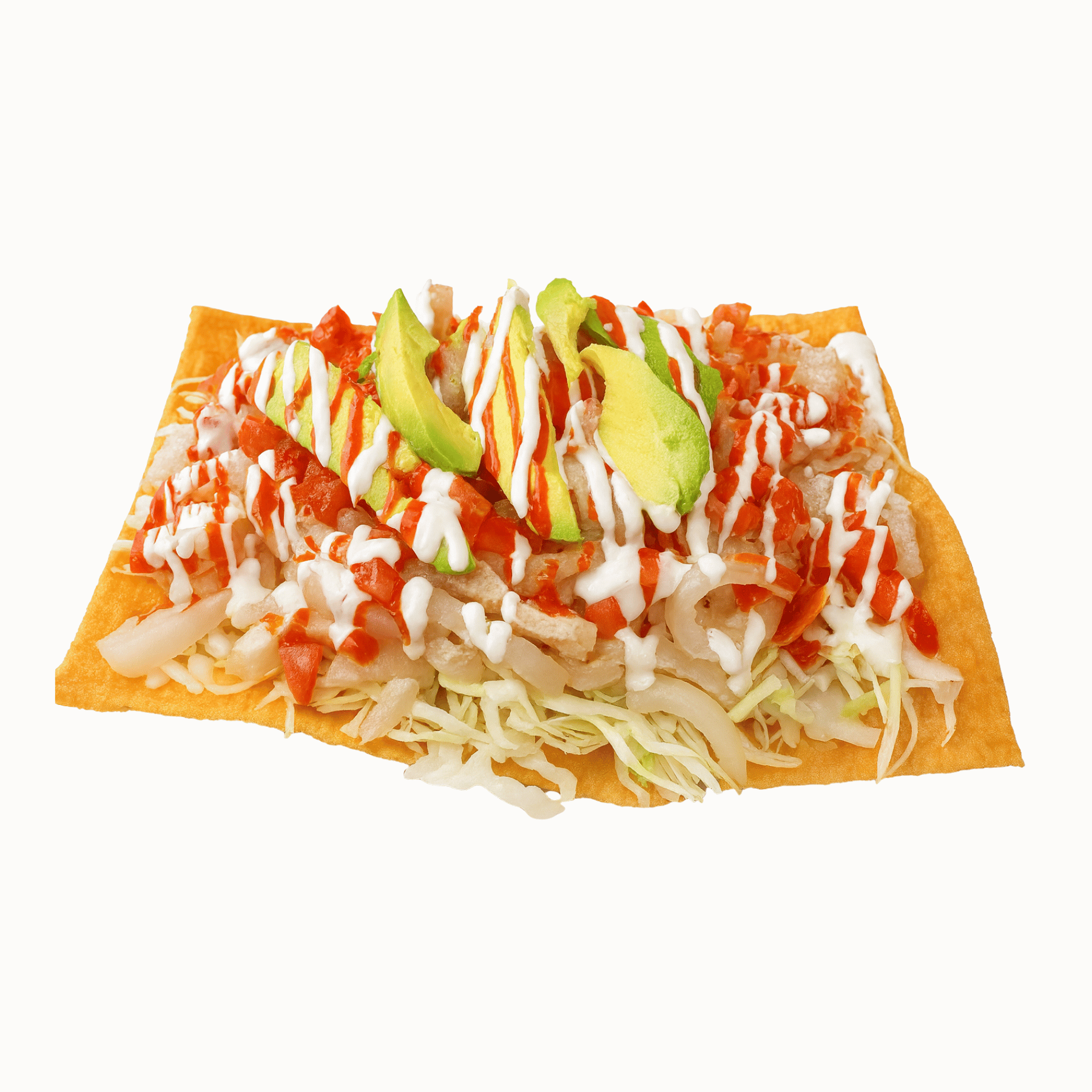 Chicharron snack with toppings