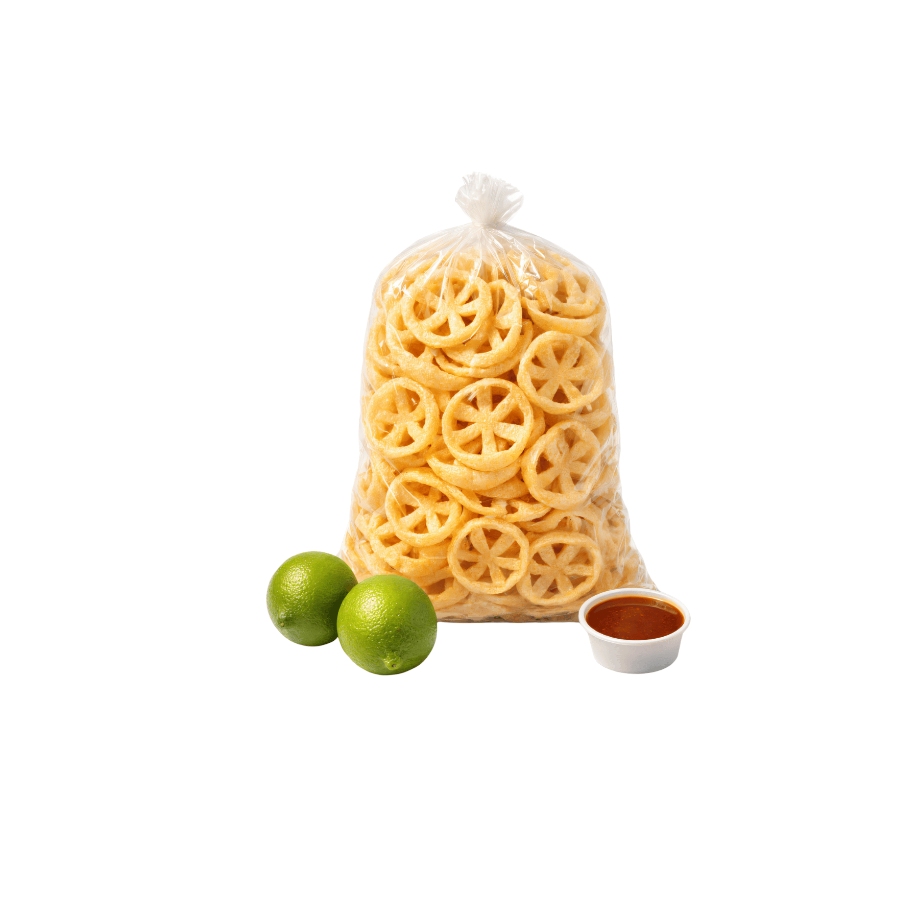 Rines chips with limón and salsa