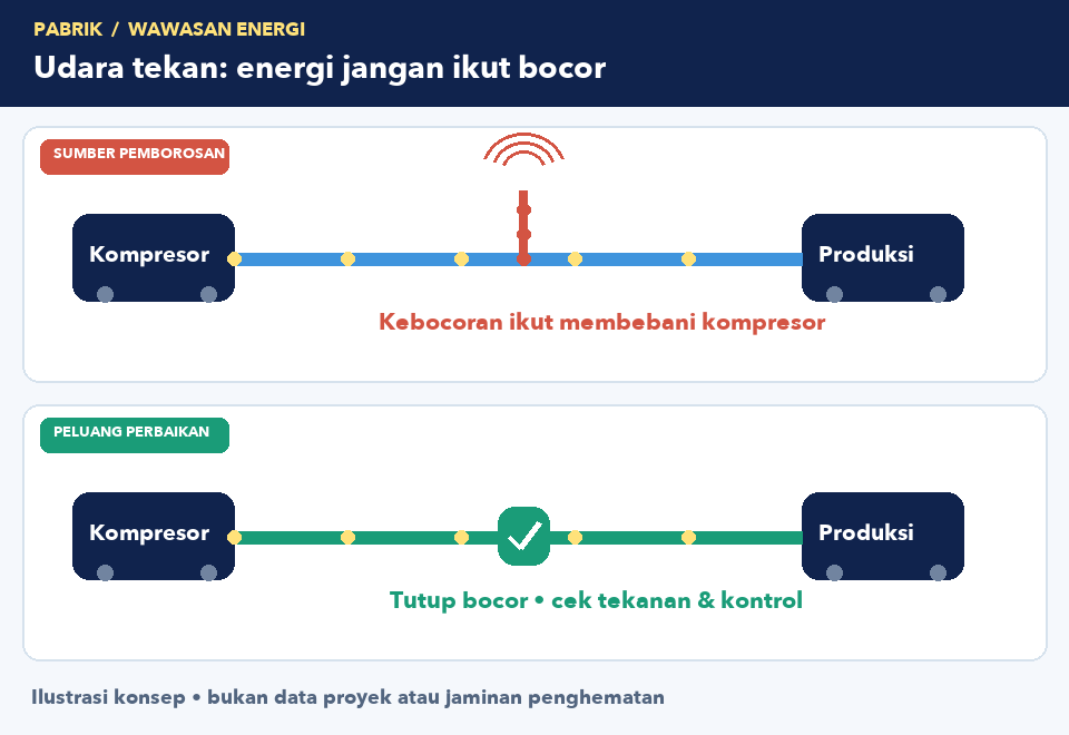 Ilustrasi Pabrik & industri: sumber pemborosan dan peluang perbaikan