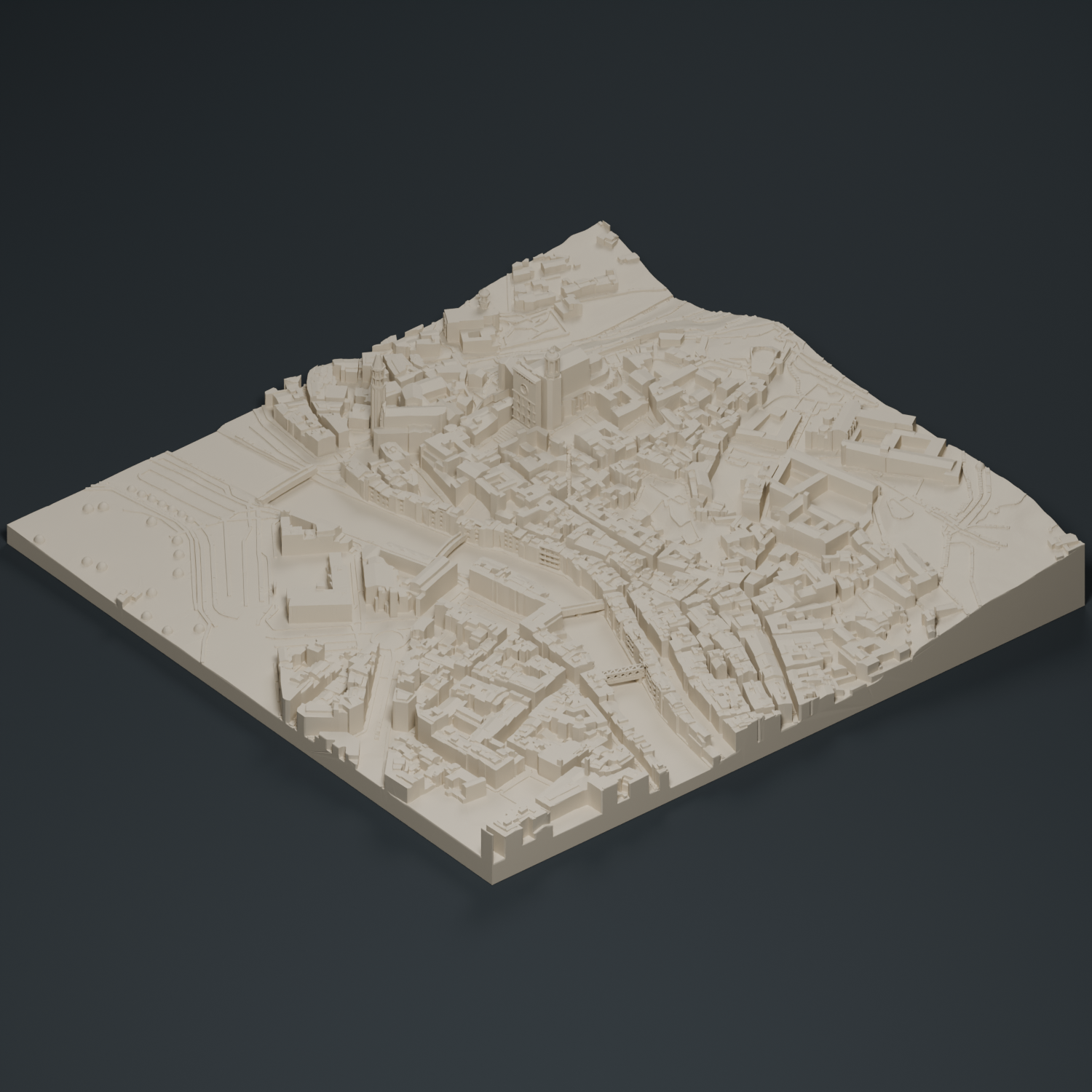 Render digital: Barri Vell de Girona