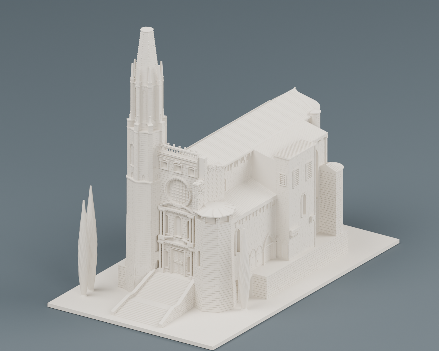 Render digital: Basílica de Sant Feliu