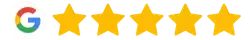 Google Logo Followed by 5 Stars