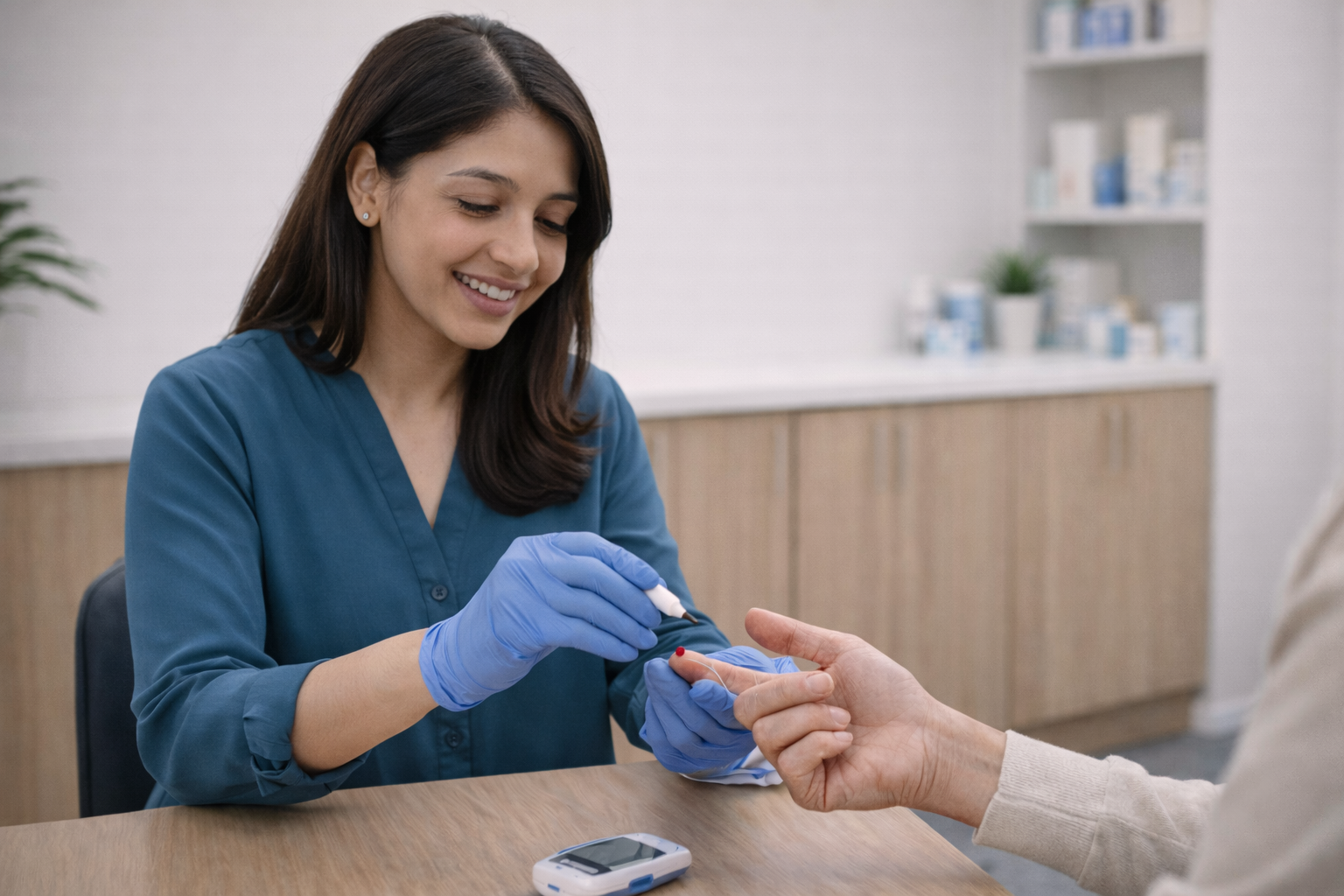 Professional blood testing at Corby Pharmacy