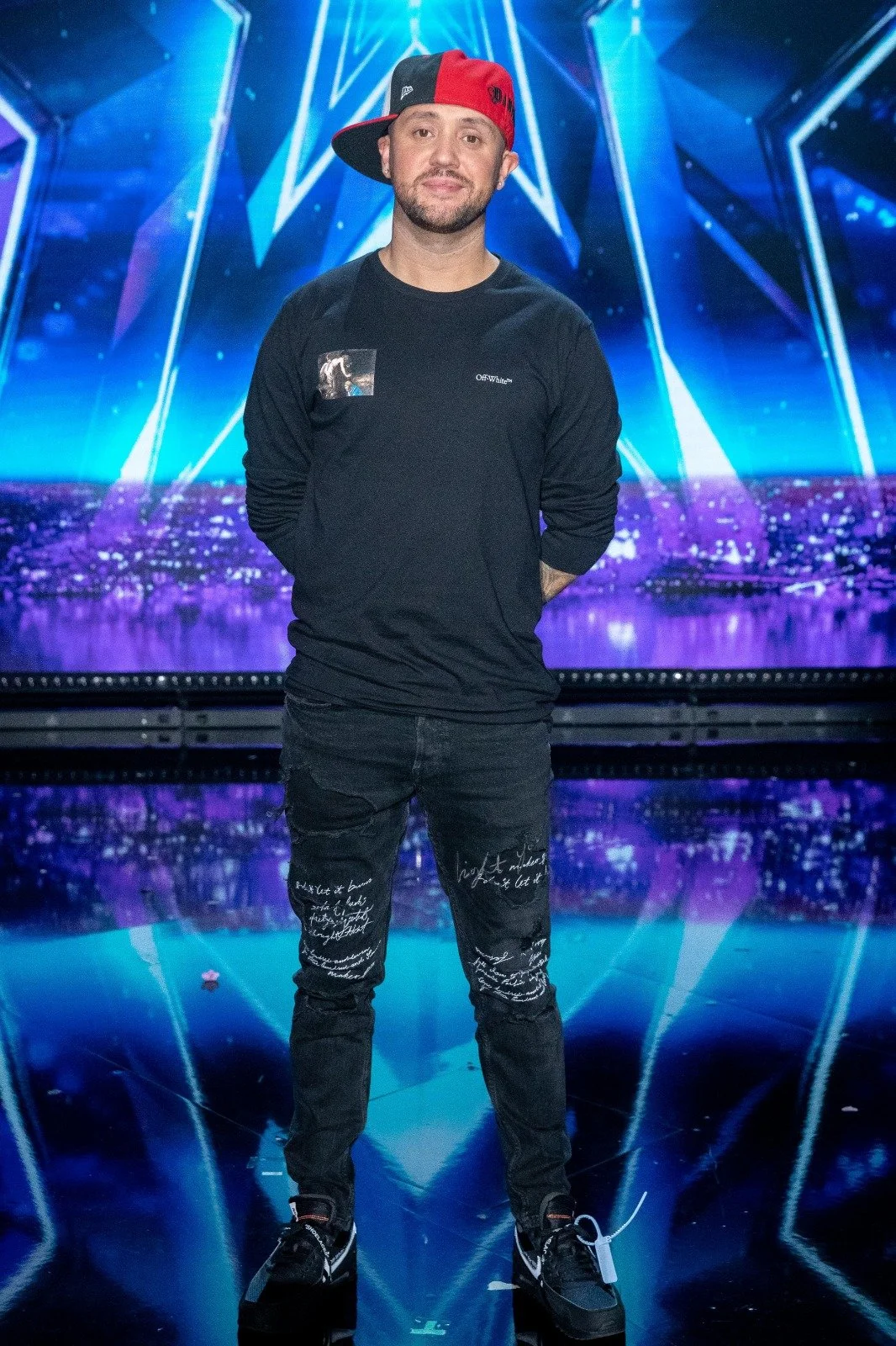 Damien O’Brien performing on the Britain’s Got Talent stage