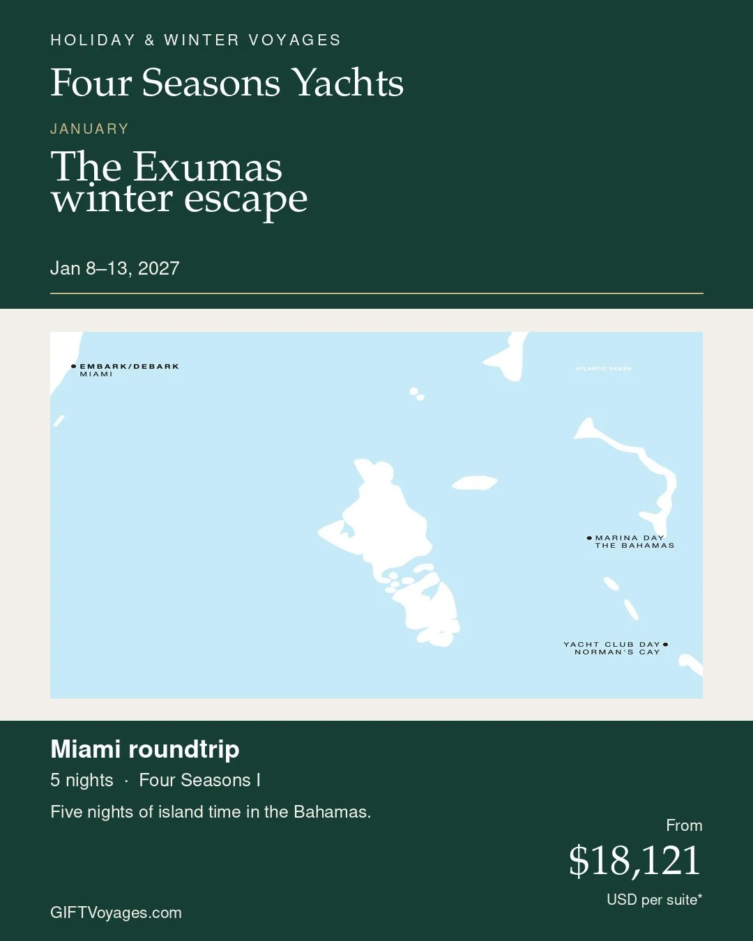 Four Seasons Exumas Winter Escape