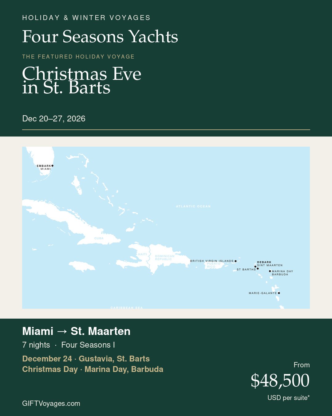 Four Seasons Christmas Eve St Barts